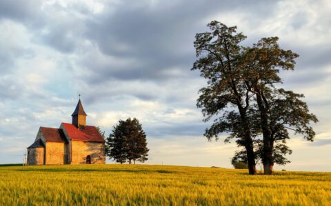 Kapelle-Krobitz Sonnenuntergang